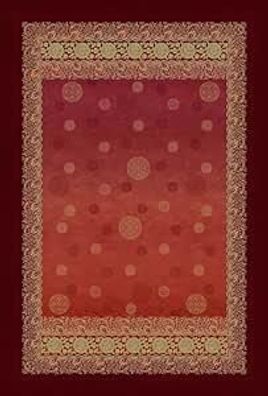 Bassetti PLAID Pallavicino ROSSO 100% Baumwolle Lizens/Zertifikat: EKO-TEX 155X220