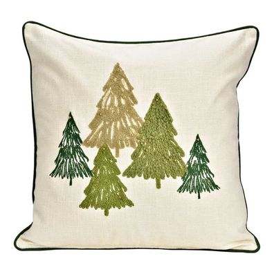 Kissenbezug gestickt Mit Tannenbaum
