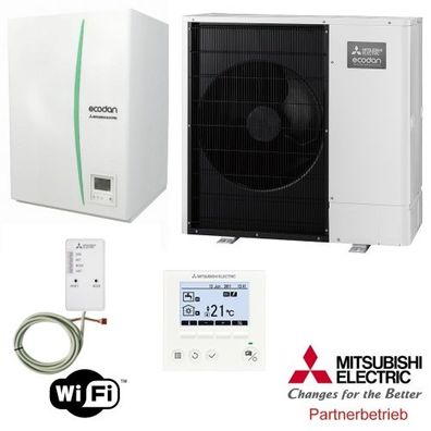 Mitsubishi Monoblock 5KW R290 Propan Hydromodul Heizen/Kühlen Set 13.1