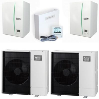 Zubadan Inverter mit Hydromodul Kaskade Set mit 20 kw - SZ 2.100 Heizen