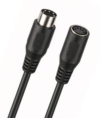 S-Impuls DIN-Verlängerungskabel / 5-polig / 180° / Stecker auf Kupplung / OldSchool