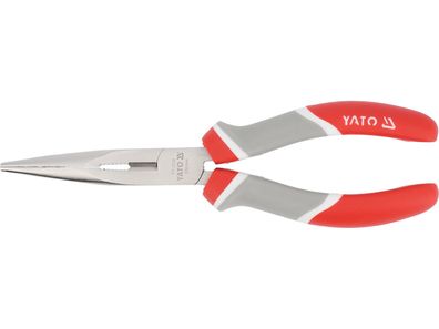 Flachrundzange, Telefonzange, Spitzzange 200mm mit Schneide