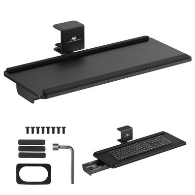 Tastaturhalterung MC-108 B Maclean Tisch-Tastaturhalterung einstellbar max. 5 kg