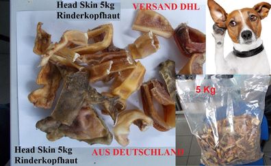 5 Kg Rinderkopfhaut für Hund / Head Skin 5 KG Aus Deutschland