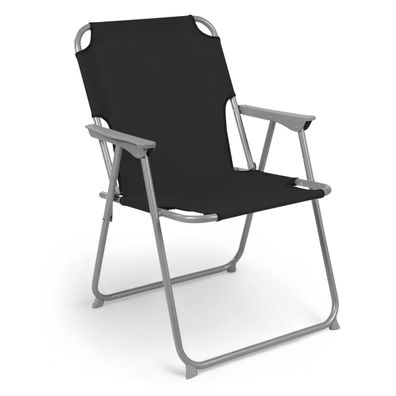 Piccolo Klappstuhl - schwarz - Campingstuhl Angelstuhl Faltstuhl klappbar