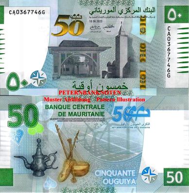 Mauretanien / Mauretania 50 Ouguiya 2023 Unc P 28 6470#