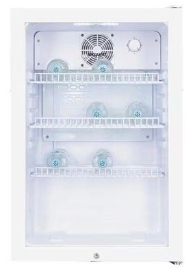 Exquisit GKS120-GT-160C Stand Glastürkühlschrank 54 cm breit, 118 L Glasscheibe