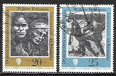 DDR gestempelt Michel Nummer 1680-1681