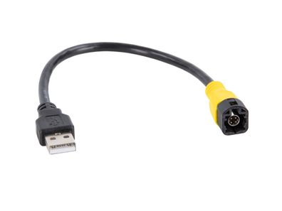 USB Adapter VW passend für diverse Fahrzeuge LVDS gelb>USB-A