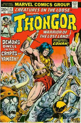 Creatures on the Loose # 27 (feat. Thongor) (Val Mayerik) (USA, 1973)