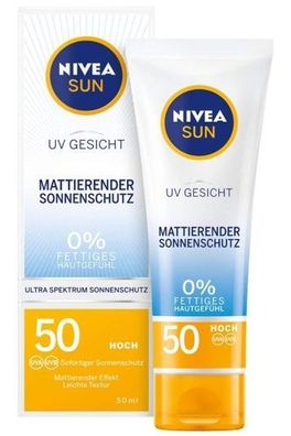 Nivea Gesichtssonnencreme LSF 50, 50 ml. Schützt empfindliche Haut vor Sonnenein