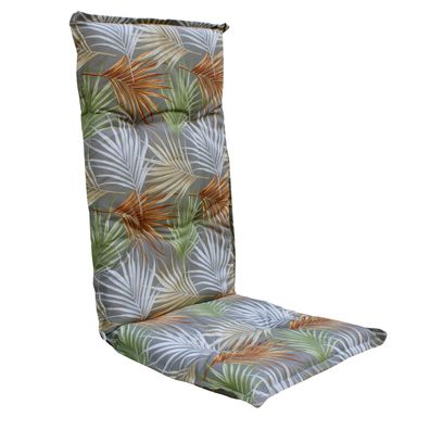 Universal Hochlehner Auflage - Palmen Blätter - Garten Stuhl Polster Kissen bunt