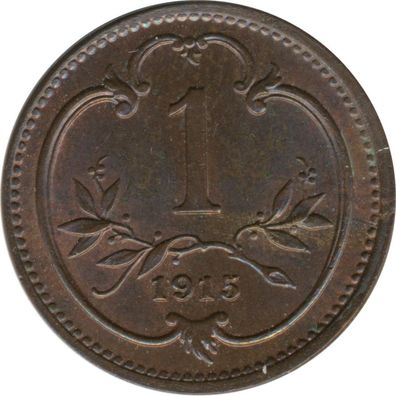 Österreich 1 Heller 1915 Franz Joseph*