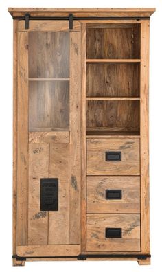 Vintage Vitrine Florenz - 100 cm - Mangoholz