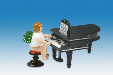 Holzfigur Engel am Flügel ohne Krone Höhe 6cm NEU Holzengel Cherub Gottesbote