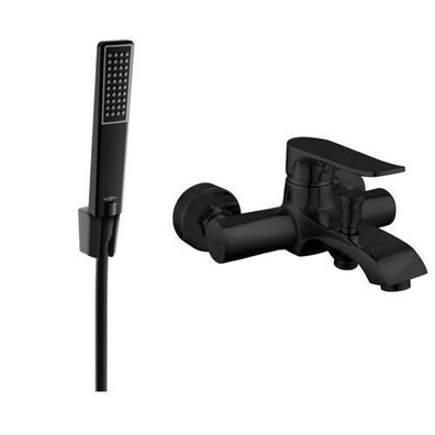 Mexen Pecos R72 Wannenbatterie mit Brausegarnitur, Schwarz - 7273R72-70
