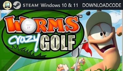 NEU PC Computer Spiel Worms Crazy Golf für Windows 10 11 STEAM Download Code Key