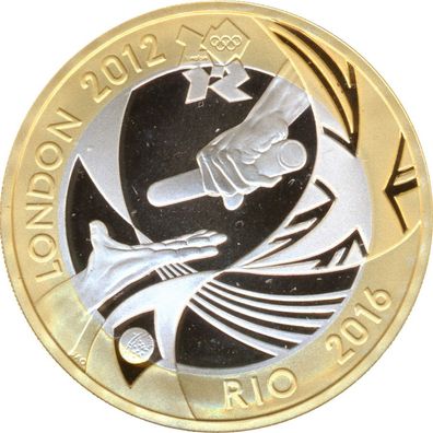 Großbritannien 2 Pounds 2012 PP Olympische Übergabe Silber*