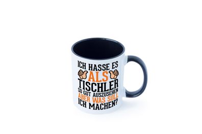 Gutaussehender Tischler | Schreiner | Daumen hoch | Holz Tasse - Geschenk