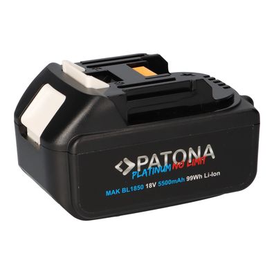 PATONA 18V Werkzeug-Akku für Makita LXT-Serie mit USB-C PD65W – 5500 mAh
