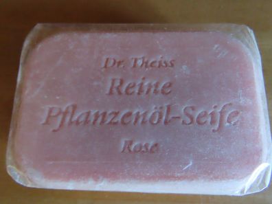 Seifenstück rechteckig Rosen-Seife 100g Dr. Theiss Pflanzenöl-Seife(Original Verpackt