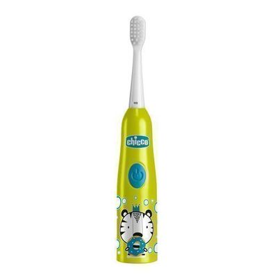 Chicco Kinder-Elektrische Zahnbuerste ab 3 Jahren, Tiger-Design, 1 Stk