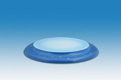 Holzsockel Engelwolke blau-weiß 1-stufig oval BxT 21x17cm NEU Holzwolke Wolken Ke