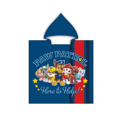 Paw Patrol Badeponcho für Kinder – 55x110 cm – Kapuzenponcho aus weichem Polyester