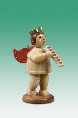 Holzfigur Musikengel mit Melodica ohne Krone Höhe 6,5cm NEU Holzengel Instrument