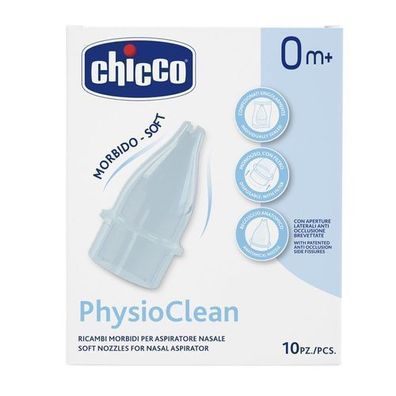 Chicco PhysioClean Nasensauger Ersatzspitzen, 10 Stueck