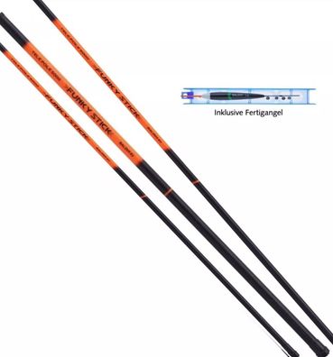 Stipprute FUNKY STICK Stippe 3,00 / 4,00 oder 5,00m Stippangel inkl. Fertigangel