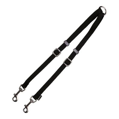 2 Hundeleinen-Koppler Gloria Schwarz (1.6 x 35-56 cm)