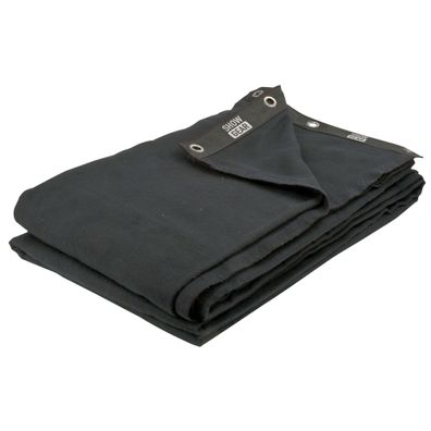 Showgear Backdrop Stagemolton 320 g/m² Schwarz - 600 x 600 cm (B x H)