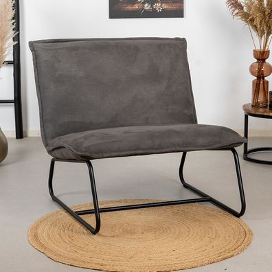 Bronx71 Sessel Microfaser Paris modern grau