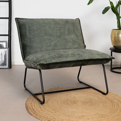 Bronx71 Samt Sessel Paris Luxury modern grün