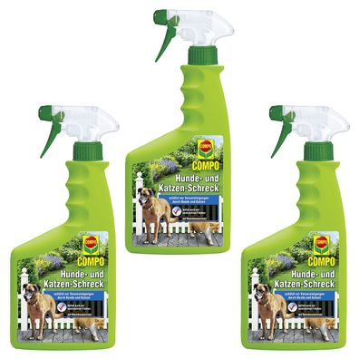 3 x COMPO Hunde- und Katzen-Schreck, 500 ml
