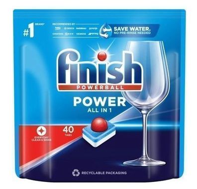 Finish Power All-in-1 Geschirrspueltabs, 40 Stueck