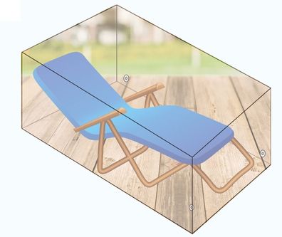 Abdeckhaube anthrazit für Gartenliege Möbelschutz Schutzhülle Liege 200x75x40cm