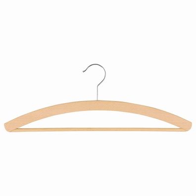 Holz-Kleiderbügel 42 cm 3er-Pack mit Steg gewachst