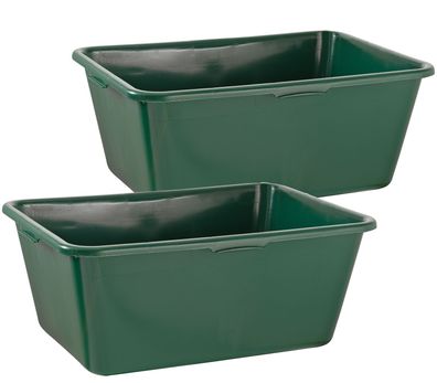 2er Set Wildwanne 90 Liter Wanne XXL Jagdwanne eckig HDPE Kunststoff 2 Stück 90L