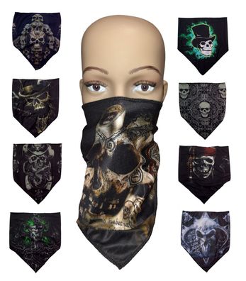Multifunktionstuch Totenkopf Halstuch Stoffmaske Gesichtsmaske Mund- Nasenmaske