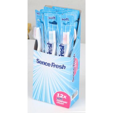 12x 12er Packung SenceFresh Handzahnbürsten Großpackung weich soft