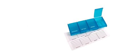 7 Tage Pillenbox mit Austeller Medikamentenbox Tablettenbox Pillendose Wochenbox