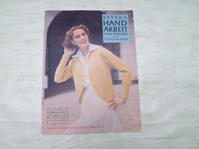 Beyers Handarbeit Wäsche Strickmoden Heft 5 22 Jahrgang 1952 Schnittbogen