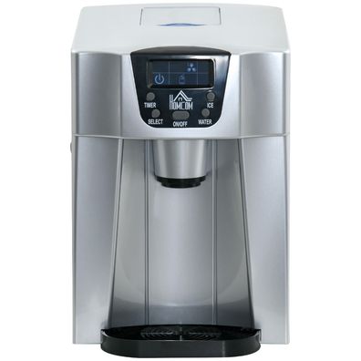 Eiswürfelmaschine Eiswürfelbereiter Ice-Maker, Timer-Funktion, 1,2L Wassertank Silber