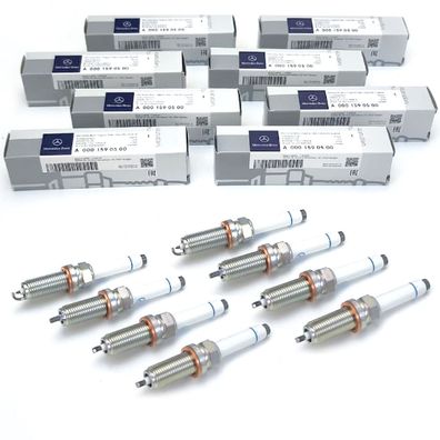 8x Mercedes-Benz Zündkerze A0001590500 M176 M177 M260 M264 AMG Silzkfr8f7s