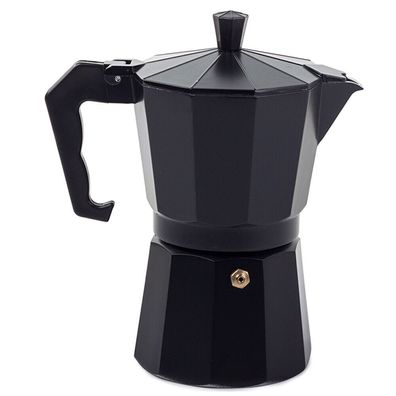 Espressokocher für 9 Tassen Espresso Mokka Kaffee Schwarz