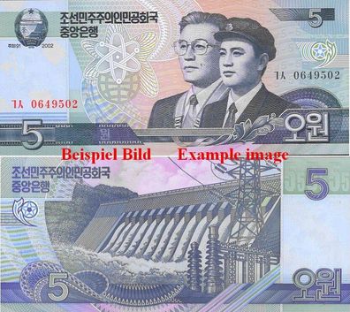 Nord Korea 5 Won 2002 Unc. P. 58 645#