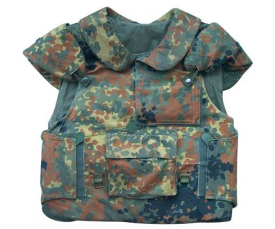 Original Bundeswehr Splitter Schutzweste Flecktarn