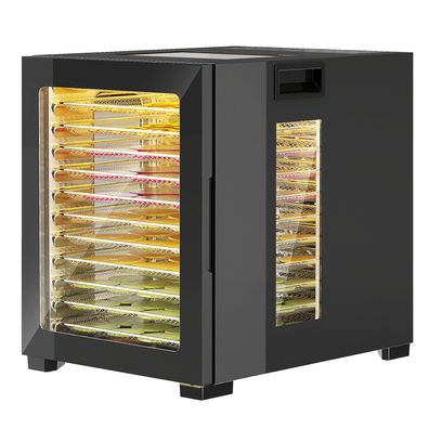 Dörrautomat Dörrgerät 850 W, 40-70°C Temperaturregler 48 Std. Timer, 12 Einlegefächer